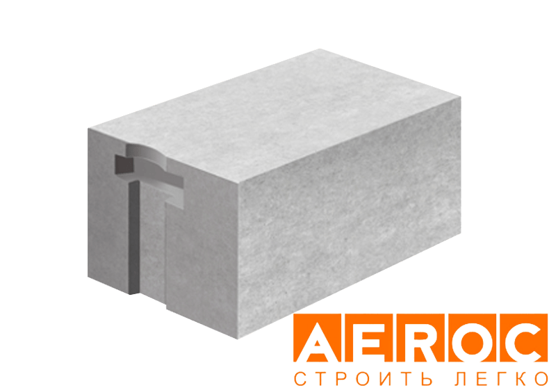 Газобетон Аэрок D400 паз-гребень 625х300х250 мм