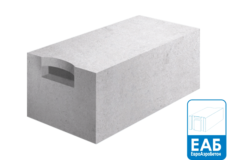 Газобетонные блоки ЕАБ (ЕвроАэроБетон) 625х400х250 мм